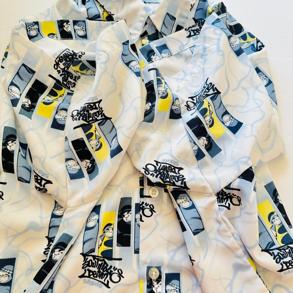 South Pole Denim Shirt Mens 2XL Button Up Skater Thug Graphic No Tags Streetwear - Picture 5 of 8